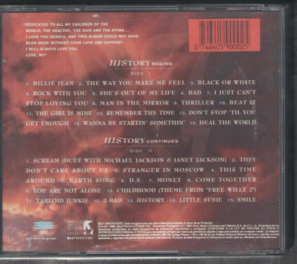Michael Jackson – HIStory - Past, Present And Future - Book I - CD