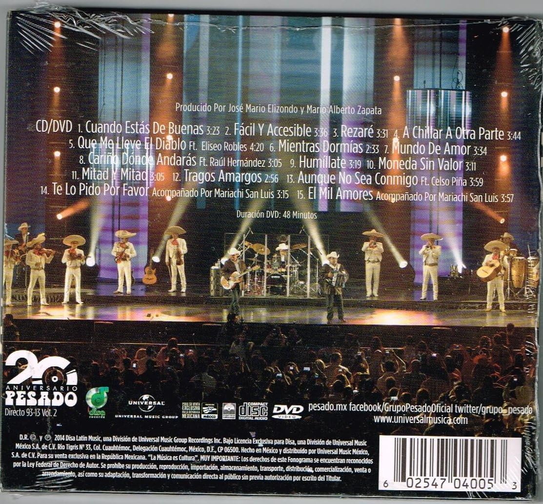 Pesado – Directo 93-13 Vol. 2 CD