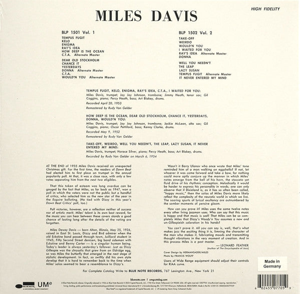 Miles Davis – Volume 1 - LP