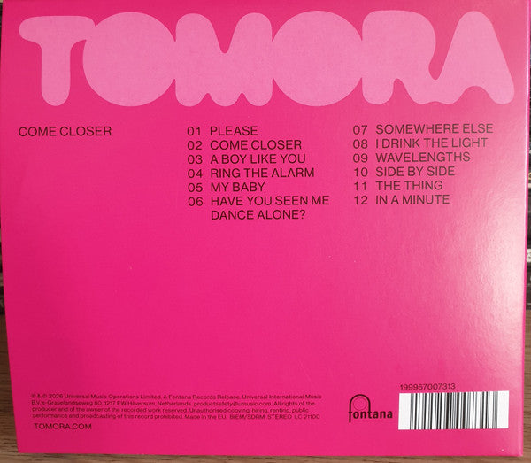 Tomora – Come Closer - CD