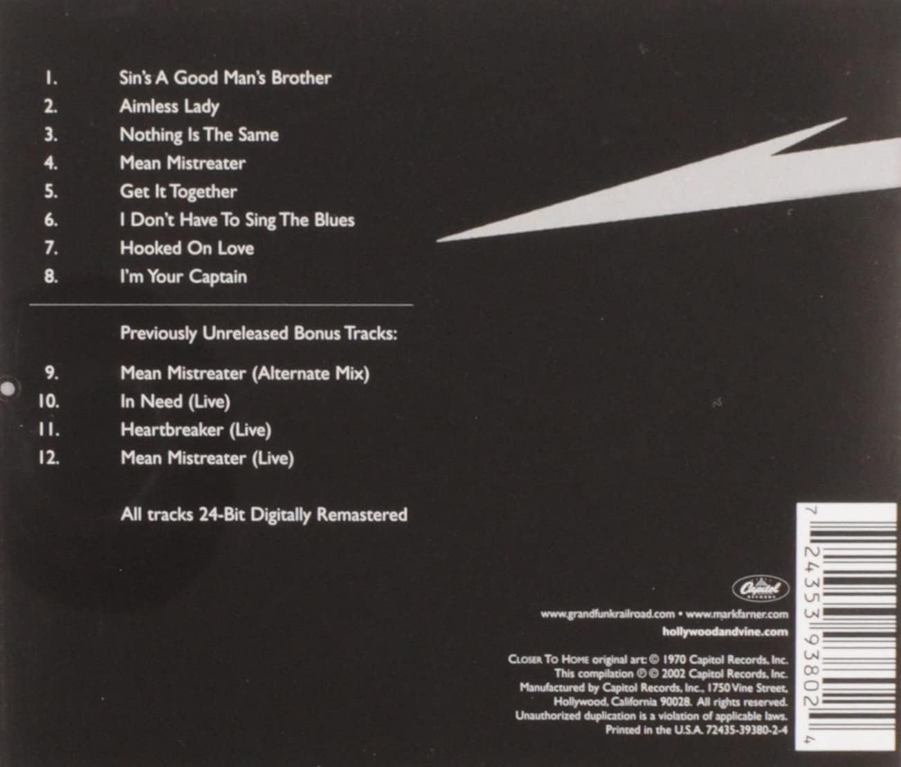 Grand Funk Railroad – Closer To Home CD