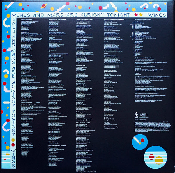 Paul McCartney And Wings - Venus And Mars - LP Amarillo/Rojo