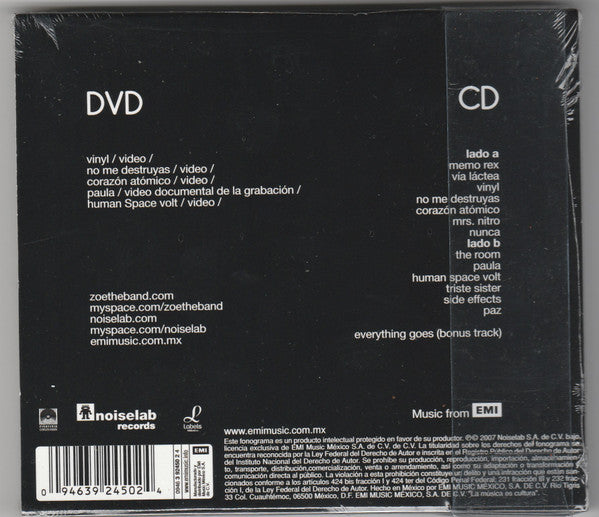 Zoé – Memo Rex Commander Y El Corazón Atómico De La Vía Láctea (Edición Especial) - CD+DVD