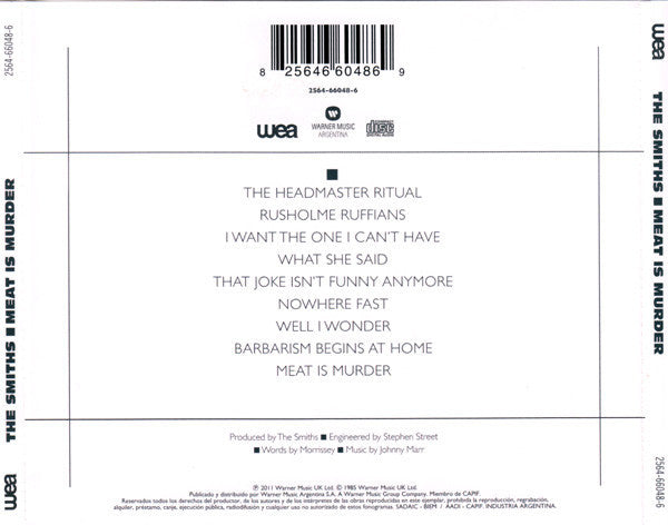 The Smiths - Meat Is Murder CD