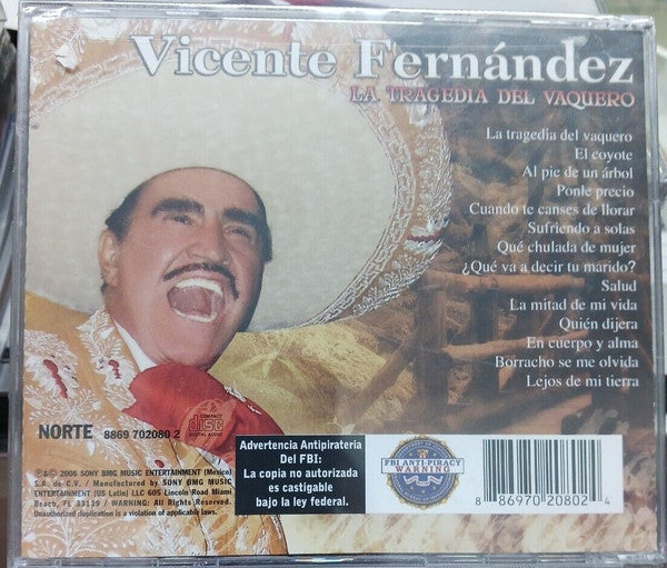 Vicente Fernández – La Tragedia Del Vaquero - CD