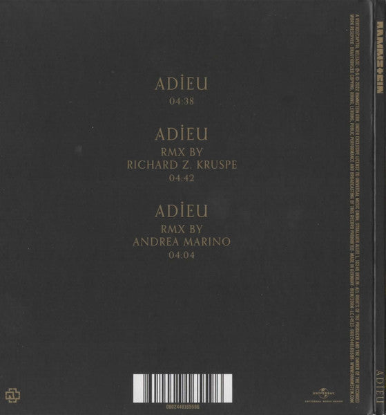 Rammstein – Adieu - CD