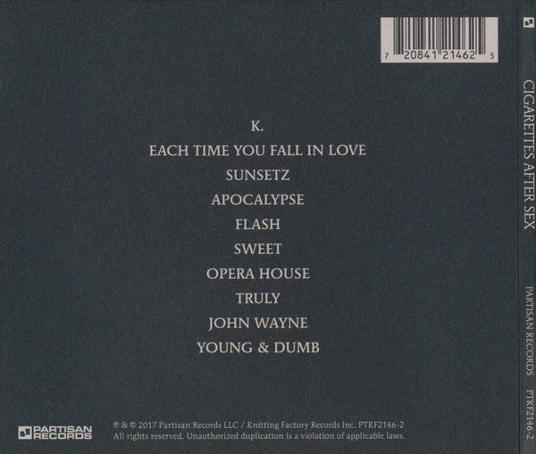 Cigarettes After Sex – Cigarettes After Sex - CD