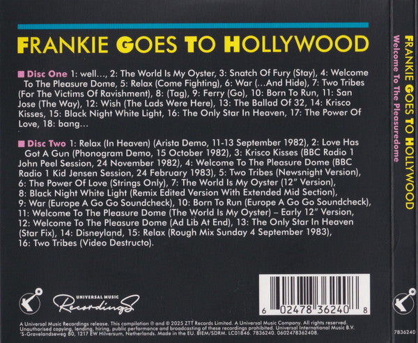 Frankie Goes To Hollywood – Welcome To The Pleasuredome - CD