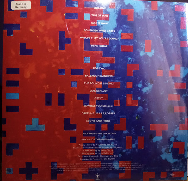 Paul McCartney - Tug Of War - LP Azul