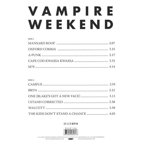 Vampire Weekend – Vampire Weekend - LP