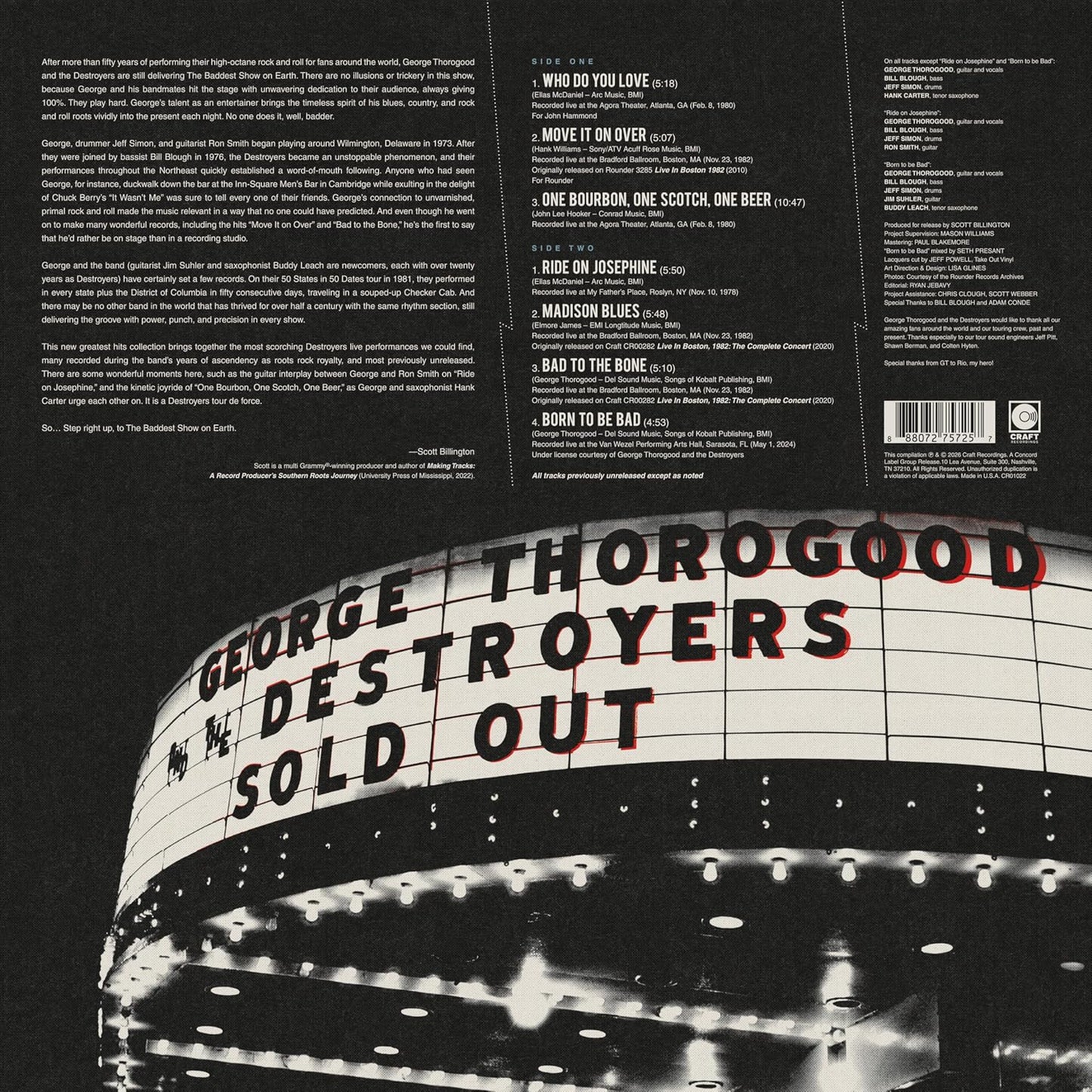 George Thorogood & The Destroyers – The Baddest Show On Earth Greatest Hits Live - LP