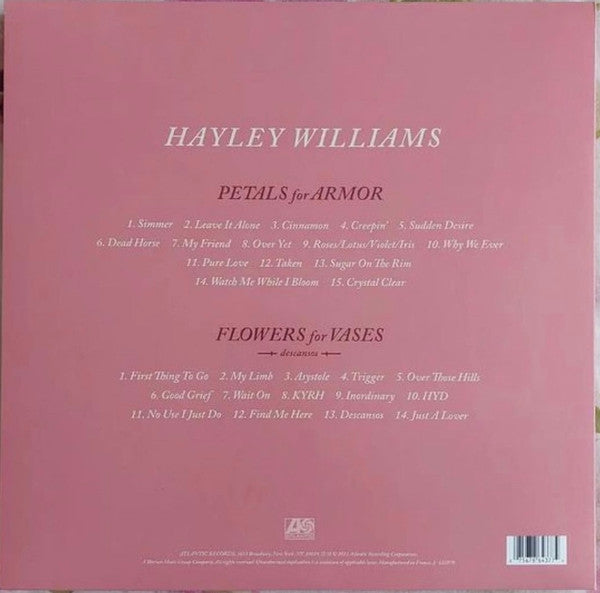 Hayley Williams – Flowers For Vases & Petals For Armor - LP  Etched, Clear w/ Pink Swirl