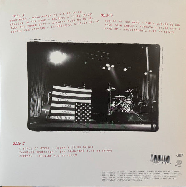 Rage Against The Machine – Live On Tour 1993 RSD 2025 - LP