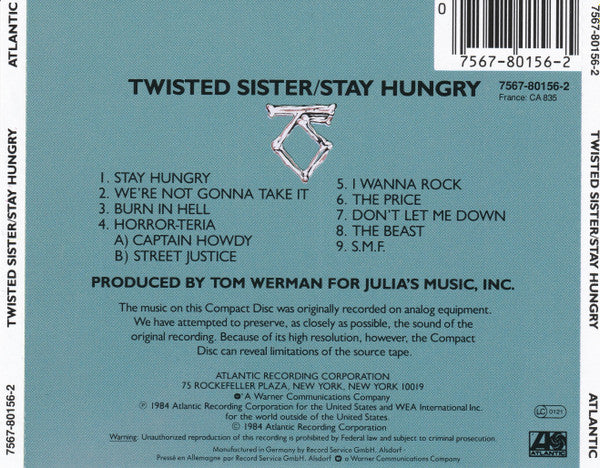 The Vintage Store - Twisted Sister – Stay Hungry - CD