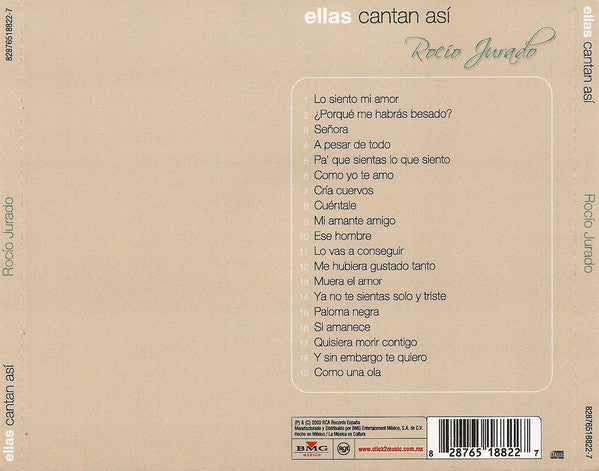 Rocio Jurado – Ellas Cantan Así - CD
