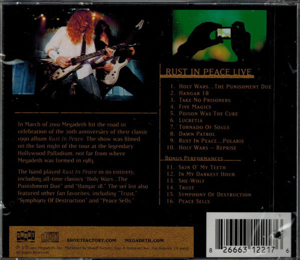 Megadeth – Rust In Peace Live - CD