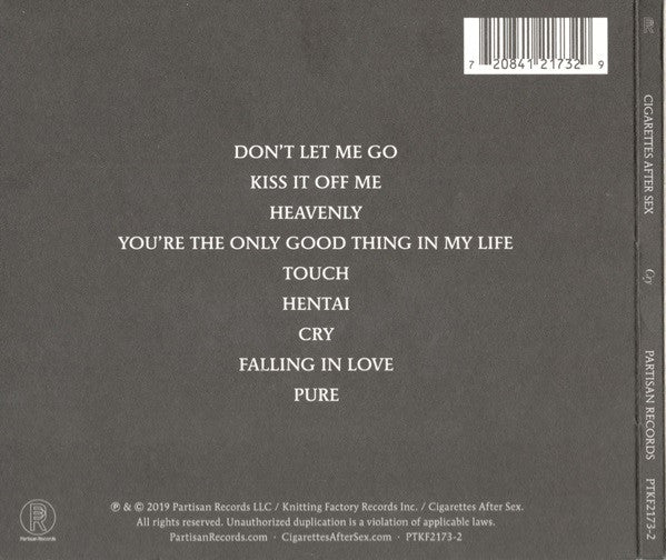 Cigarettes After Sex – Cry - CD