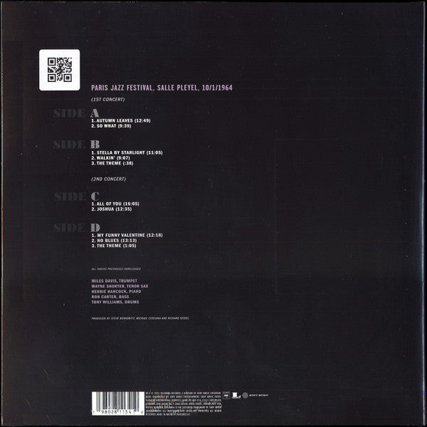 The Miles Davis Quintet – Paris Jazz Festival, Salle Pleyel, 10/1/1964 - LP Rojo Blanco Azul