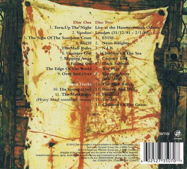 Black Sabbath – Mob Rules Deluxe Expanded Edition  - CD