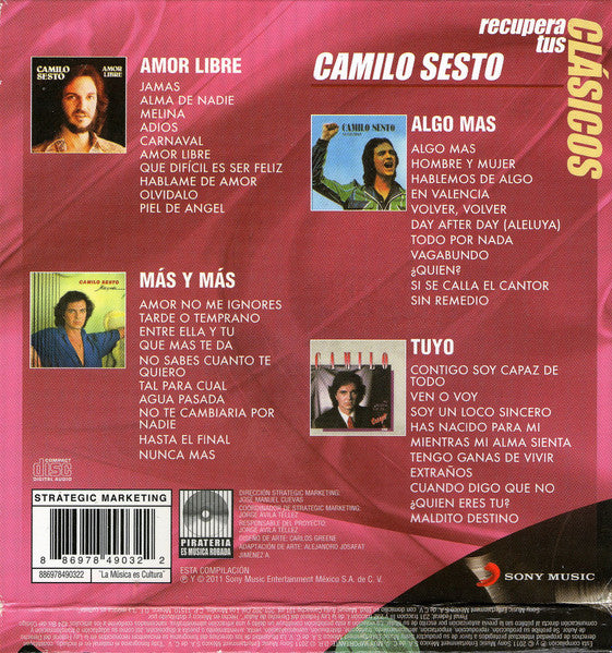 Camilo Sesto – Recupera Tus Clasicos - CD
