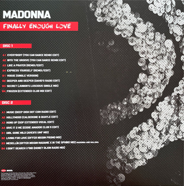 Madonna – Finally Enough Love - LP Clear