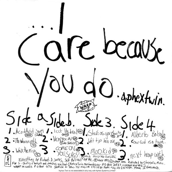 Aphex Twin – ...I Care Because You Do - LP
