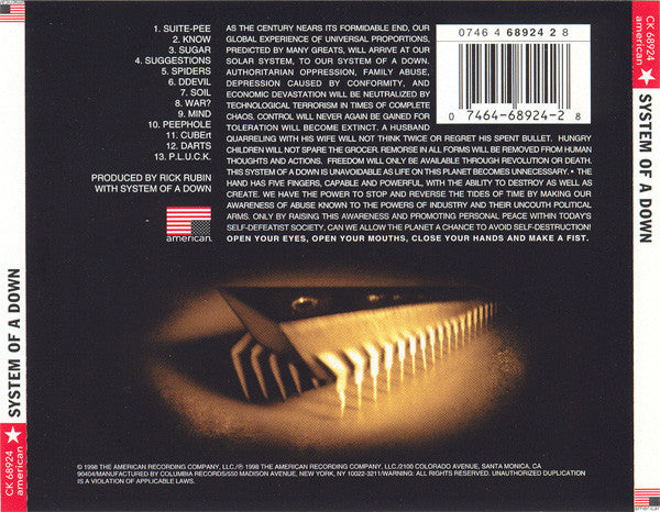 System Of A Down – System Of A Down - CD