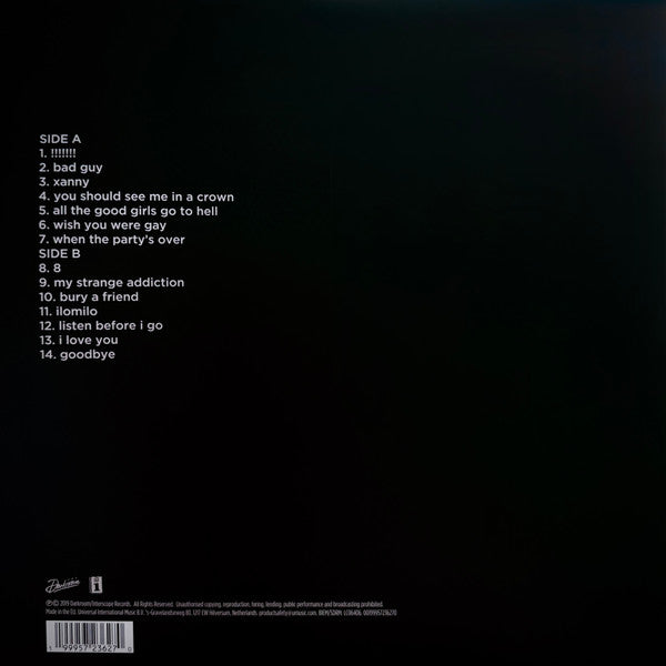 Billie Eilish – When We All Fall Asleep, Where Do We Go? - LP Baby Blue