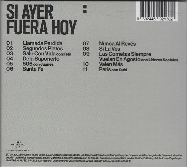 Morat – Si Ayer Fuera Hoy CD Digipack