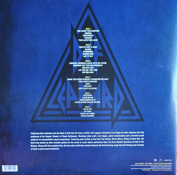 Def Leppard – Hits Vegas (Live At Planet Hollywood) - LP Azul