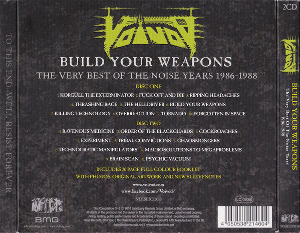 Voïvod – Build Your Weapons The Very Best Of The Noise Years 1986-1988 - CD