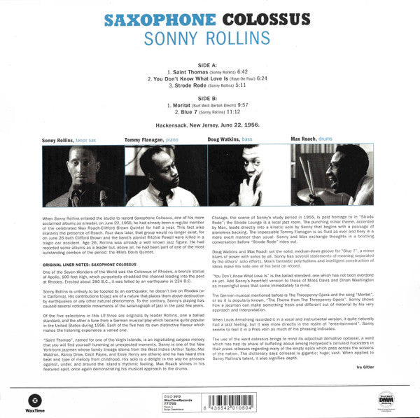 Sonny Rollins – Saxophone Colossus - LP