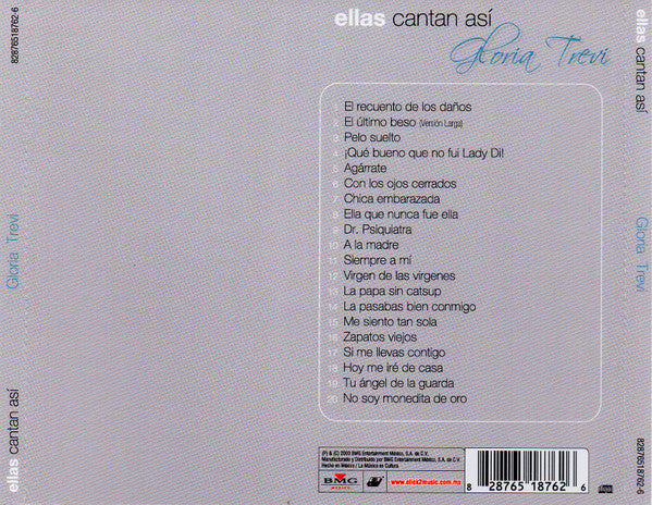 Gloria Trevi – Ellas Cantan Así - CD