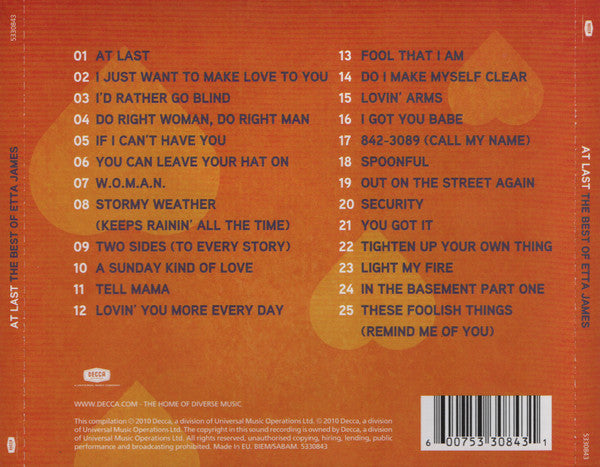 Etta James – At Last The Best Of Etta James CD