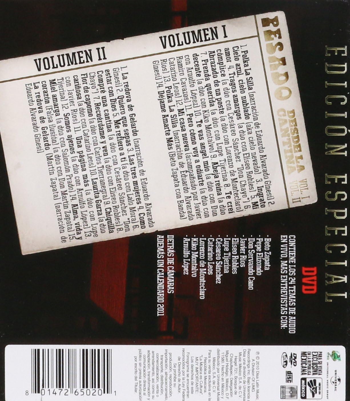 Pesado – Desde La Cantina Vol 1 - Vol 2 CD DVD