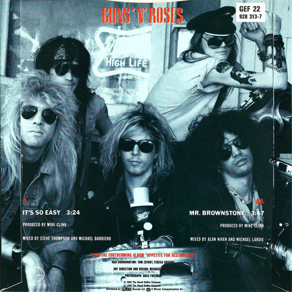 Guns ´N´ Roses – It's So Easy / Mr. Brownstone - LP 7 Pulgadas