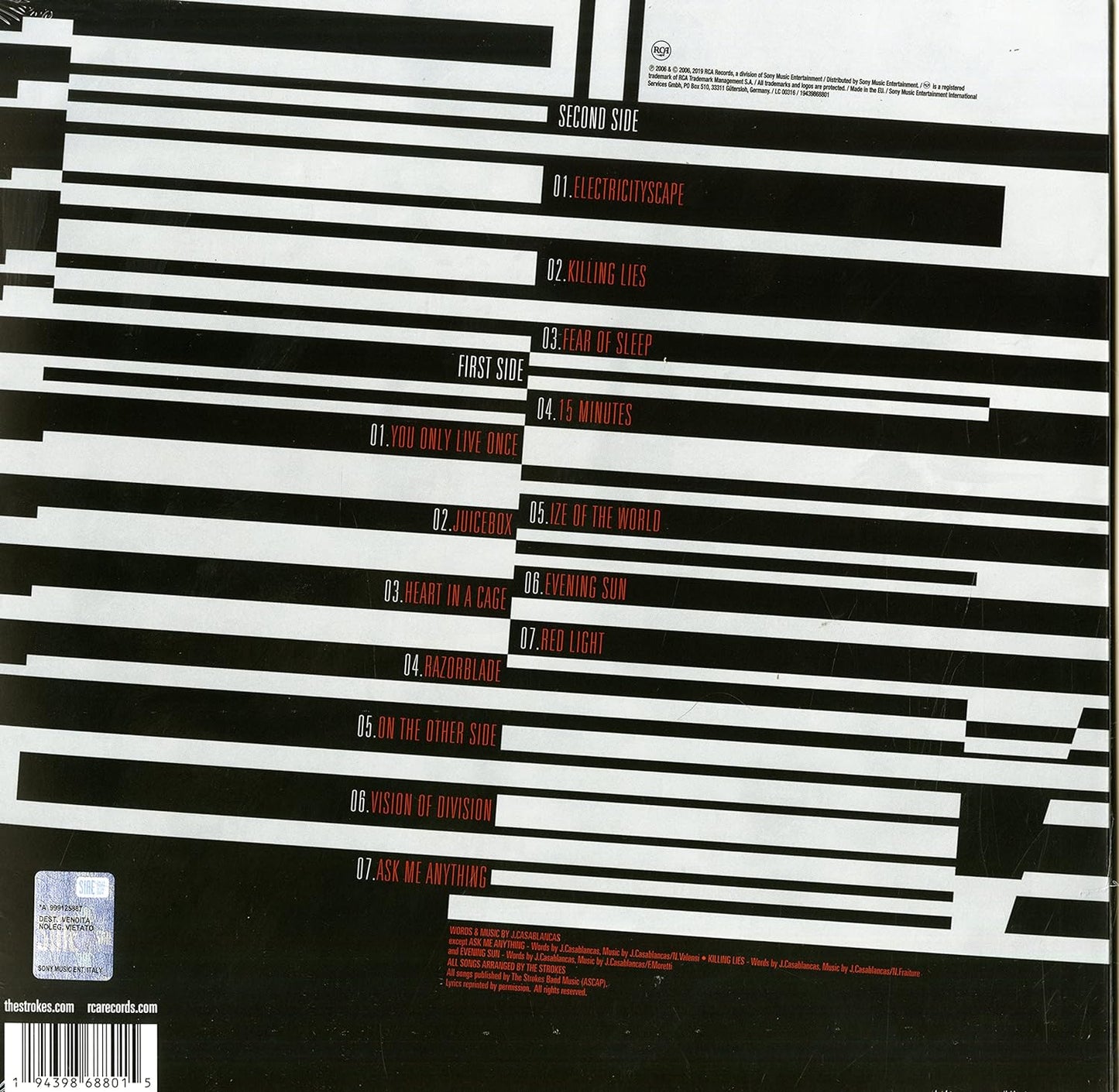 The Strokes - First Impressions Of Earth LP