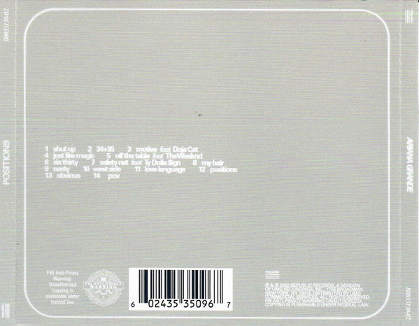 Ariana Grande – Positions - CD