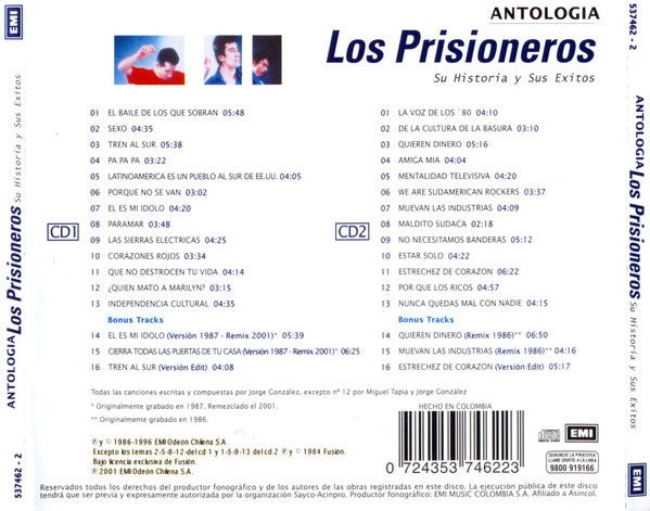Los Prisioneros – Antología: Su Historia Y Sus Éxitos - CD