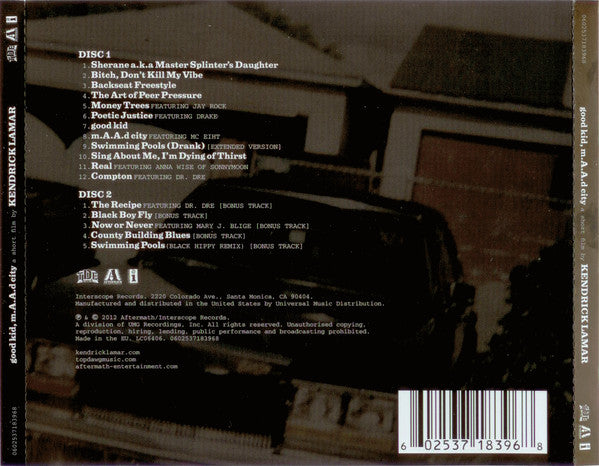 Kendrick Lamar – Good Kid, M.A.A.D City - CD