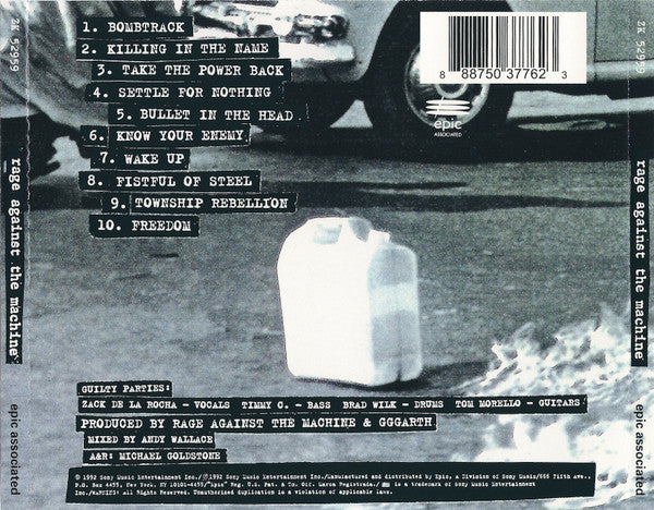 Rage Against The Machine – Rage Against The Machine - CD