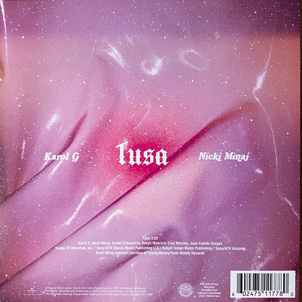 Karol G, Nicki Minaj – Tusa - LP 7 Pulgadas