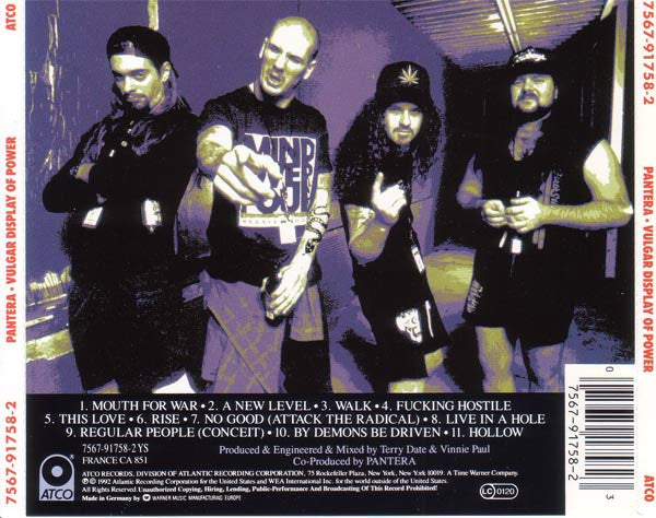 Pantera – Vulgar Display Of Power - CD