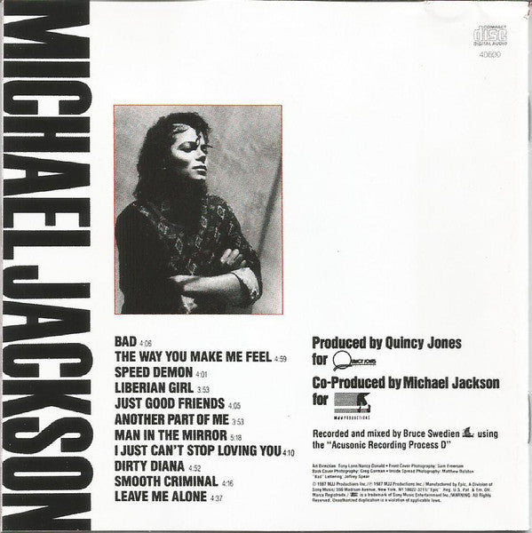 Michael Jackson – Bad - CD
