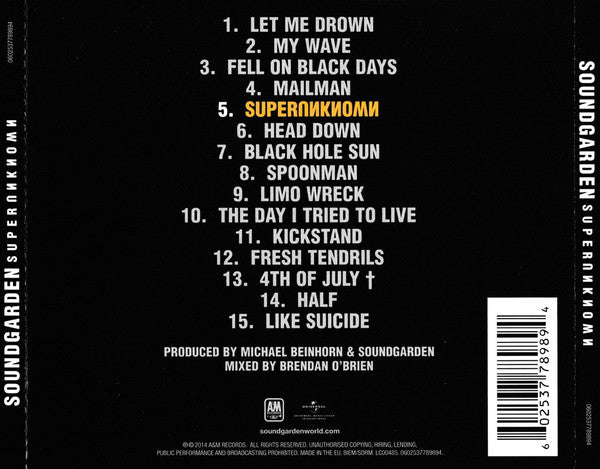 Soundgarden – Superunknown - CD