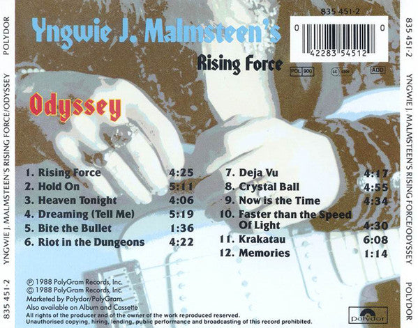 Yngwie J. Malmsteen's Rising Force – Odyssey - CD