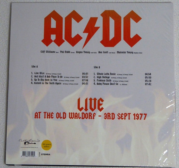 Ac Dc - Best of Live At The Waldorf, San Francisco September 3, 1977 LP