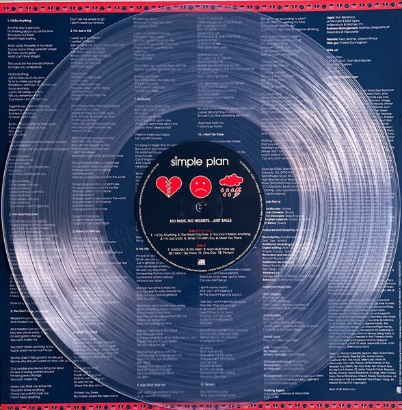 Simple Plan – No Pads, No Helmets...Just Balls - LP Transparente