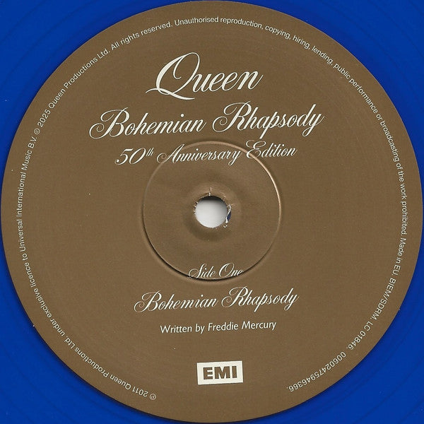 Queen – Bohemian Rhapsody - LP Azul Transparente