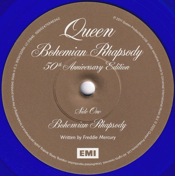 Queen – Bohemian Rhapsody (50th Anniversary Edition) - LP 7 Pulgadas Azul